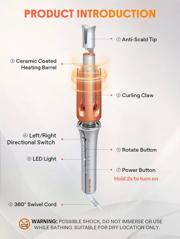 دستگاه فر مو شیگلم sheglam سایز ۲۵ mm اورجینال